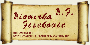 Miomirka Fišeković vizit kartica